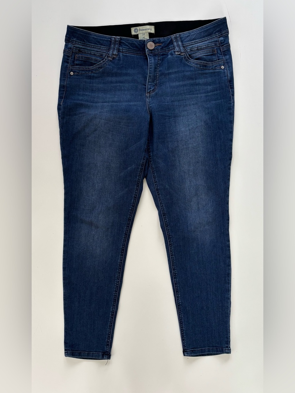 Democracy Women's "Ab"technology Skinny Jeans Mid Rise Medium Wash Size 14